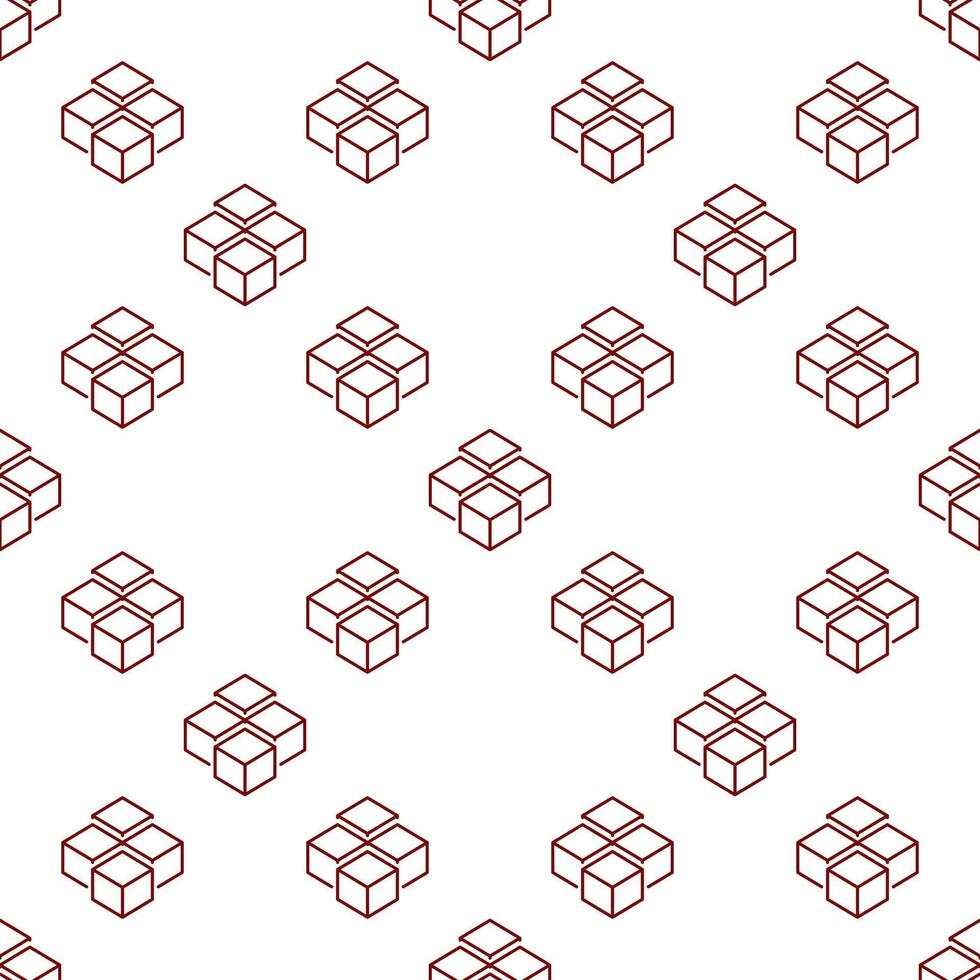 Block Chain seamless pattern or Cryptocurrency abstract background vector