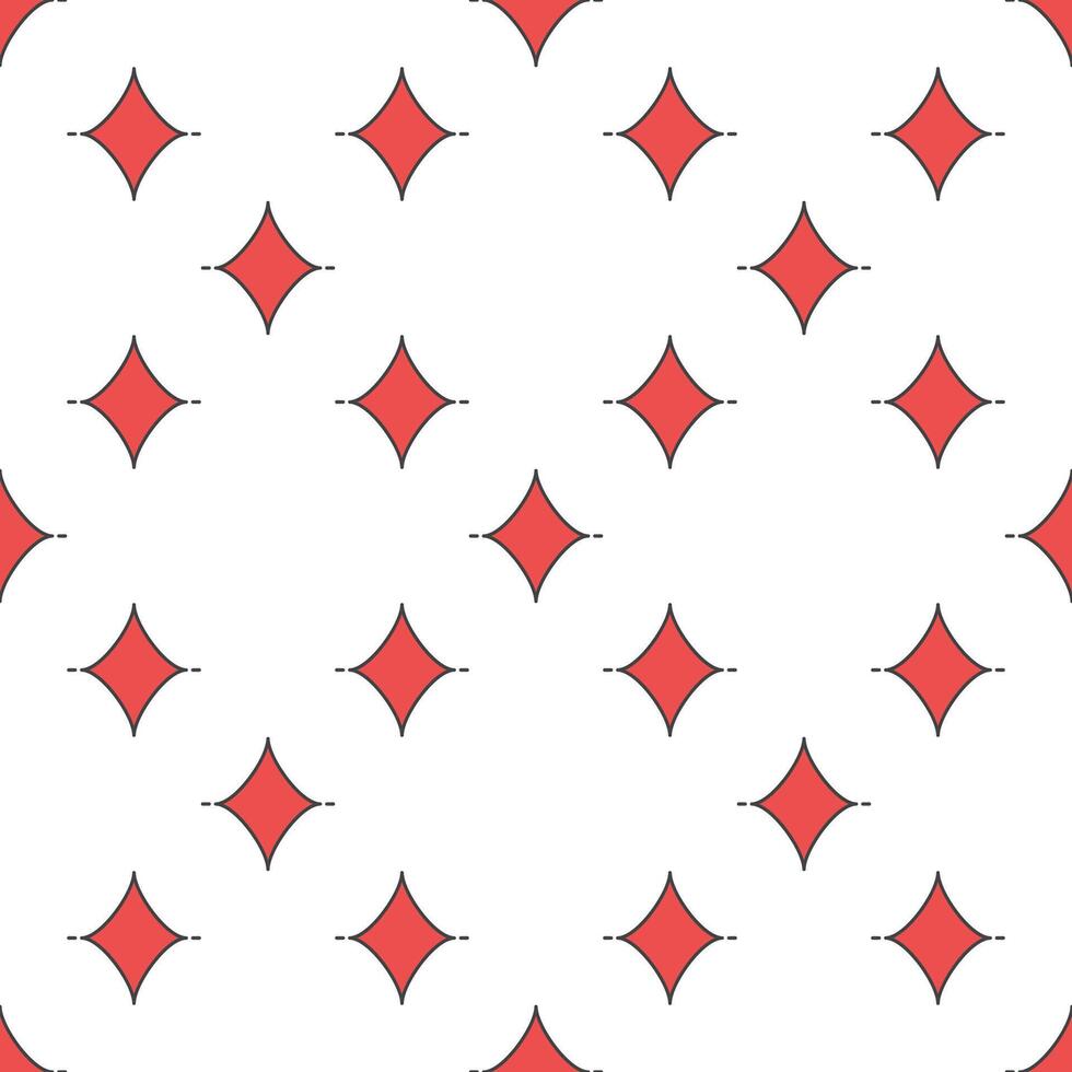 Diamonds Playing Card Suit minimal colored seamless pattern vector