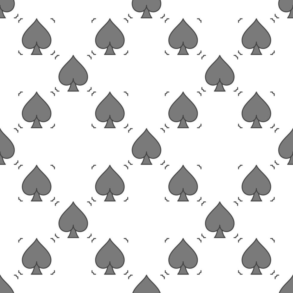 Spades Playing Card Suit simple colored seamless pattern vector