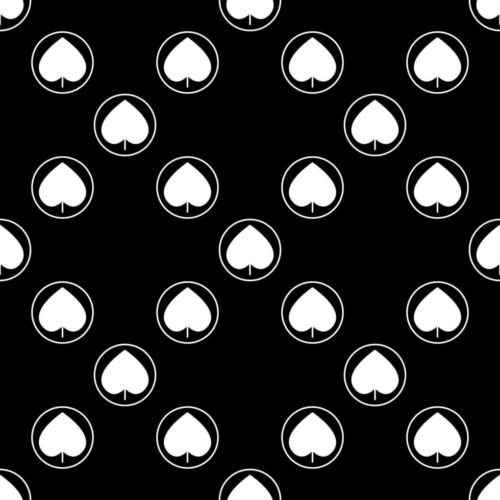 Spades Suit round solid seamless pattern or background vector