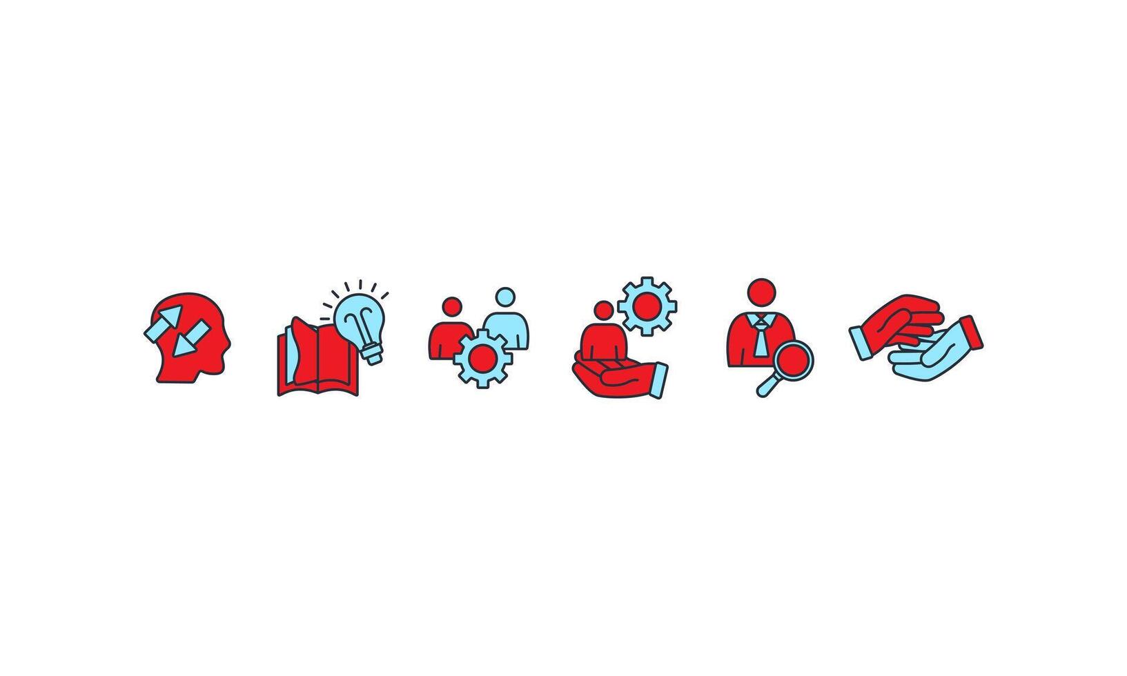 Onboarding icons set isolated on colours vector