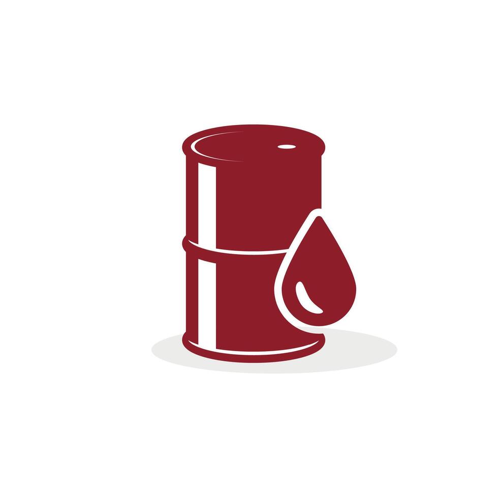 design illustration of the red colour of crude oil. vector