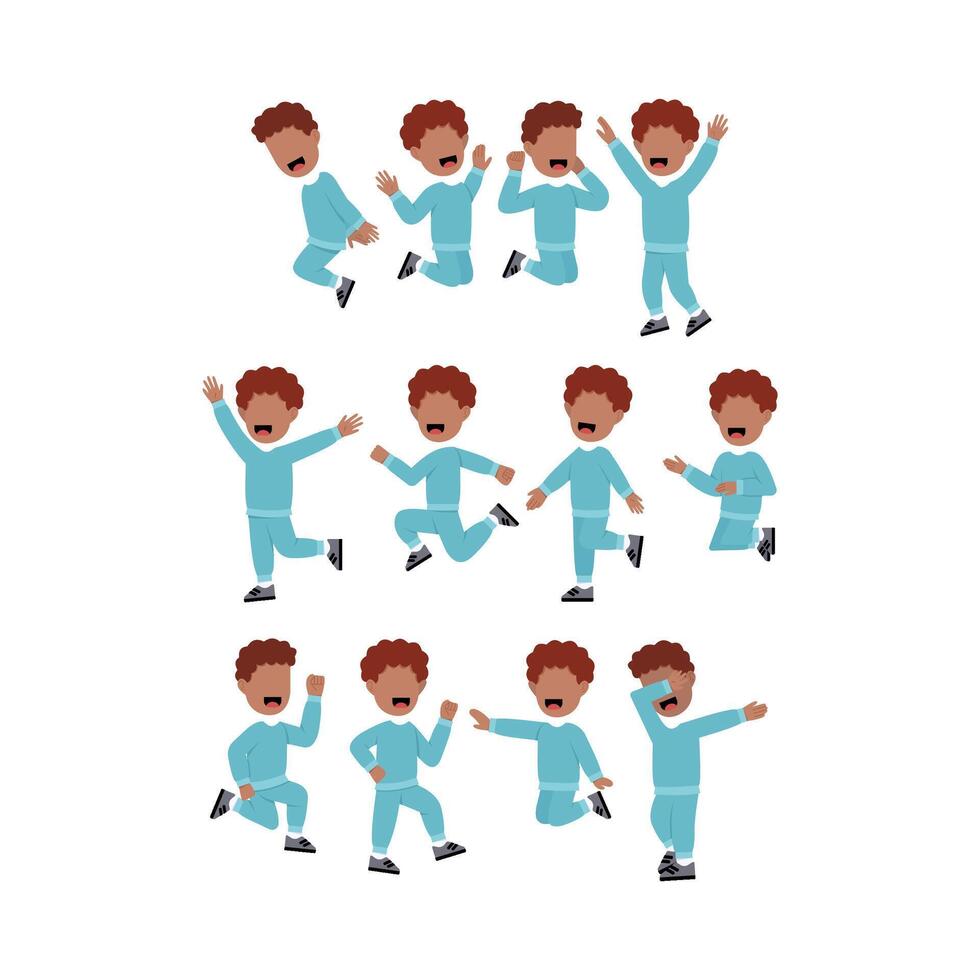 Happy Little Boy Set vector