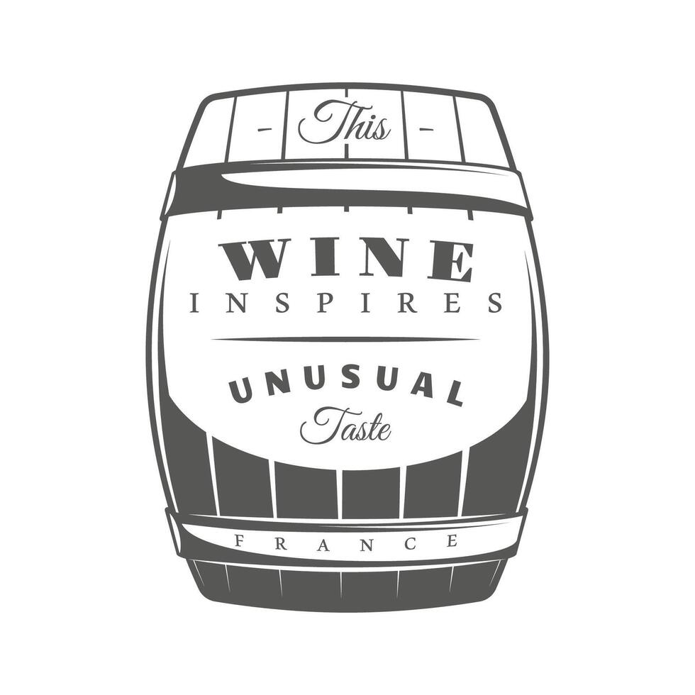 Wine label isolated on white vector