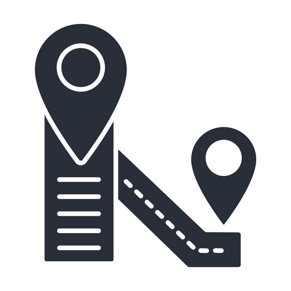 route flat icons vector
