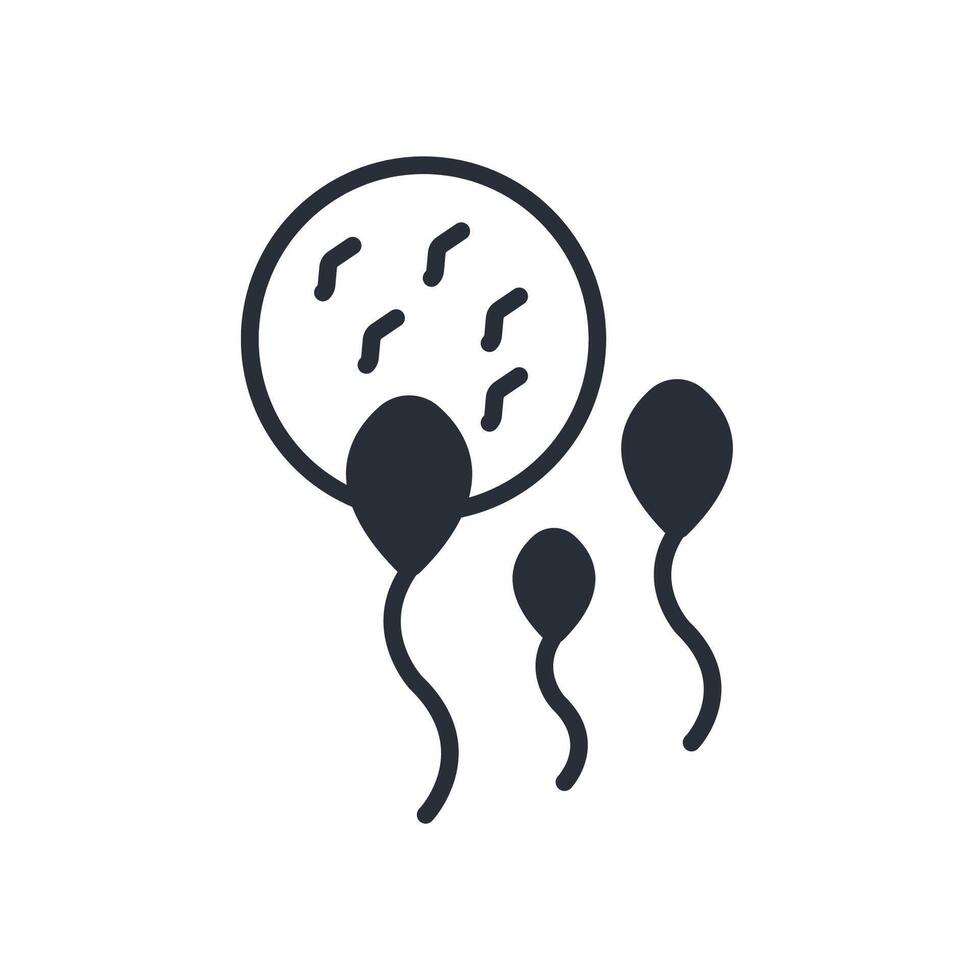 Sperm icon. Editable stroke.linear style sign for use web design,logo.Symbol illustration. vector