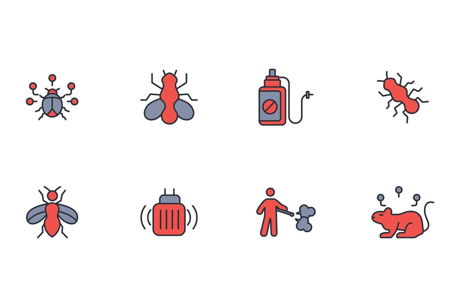 Pest control icon colours vector