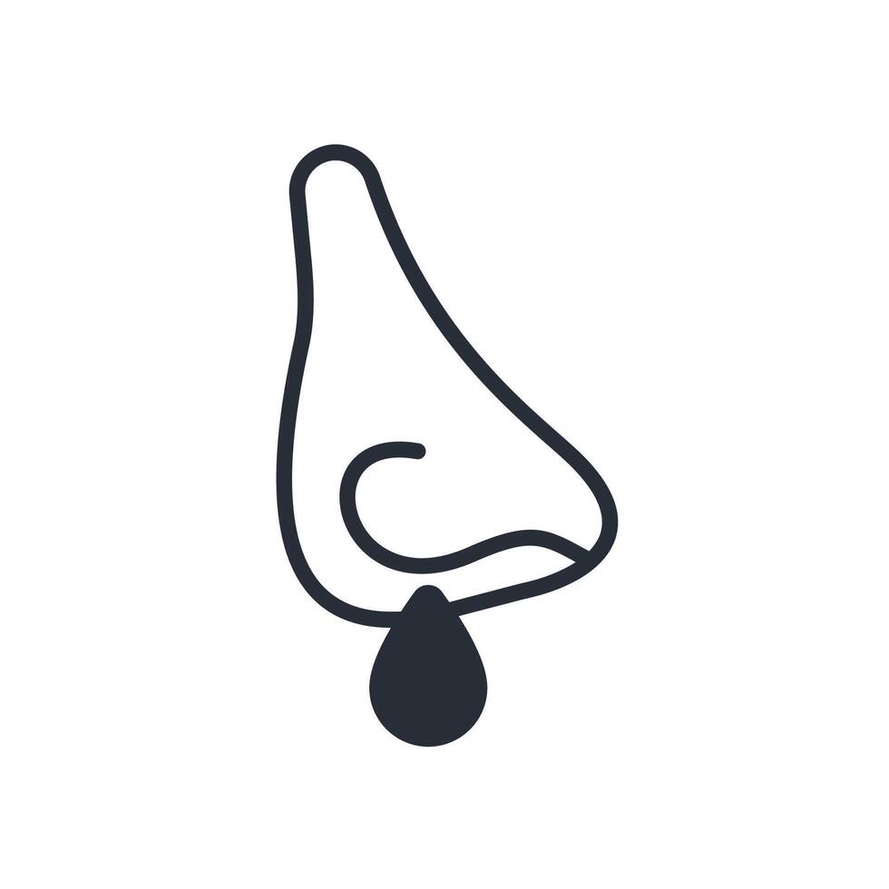 Nose icon. Editable stroke.linear style sign for use web design,logo.Symbol illustration. vector