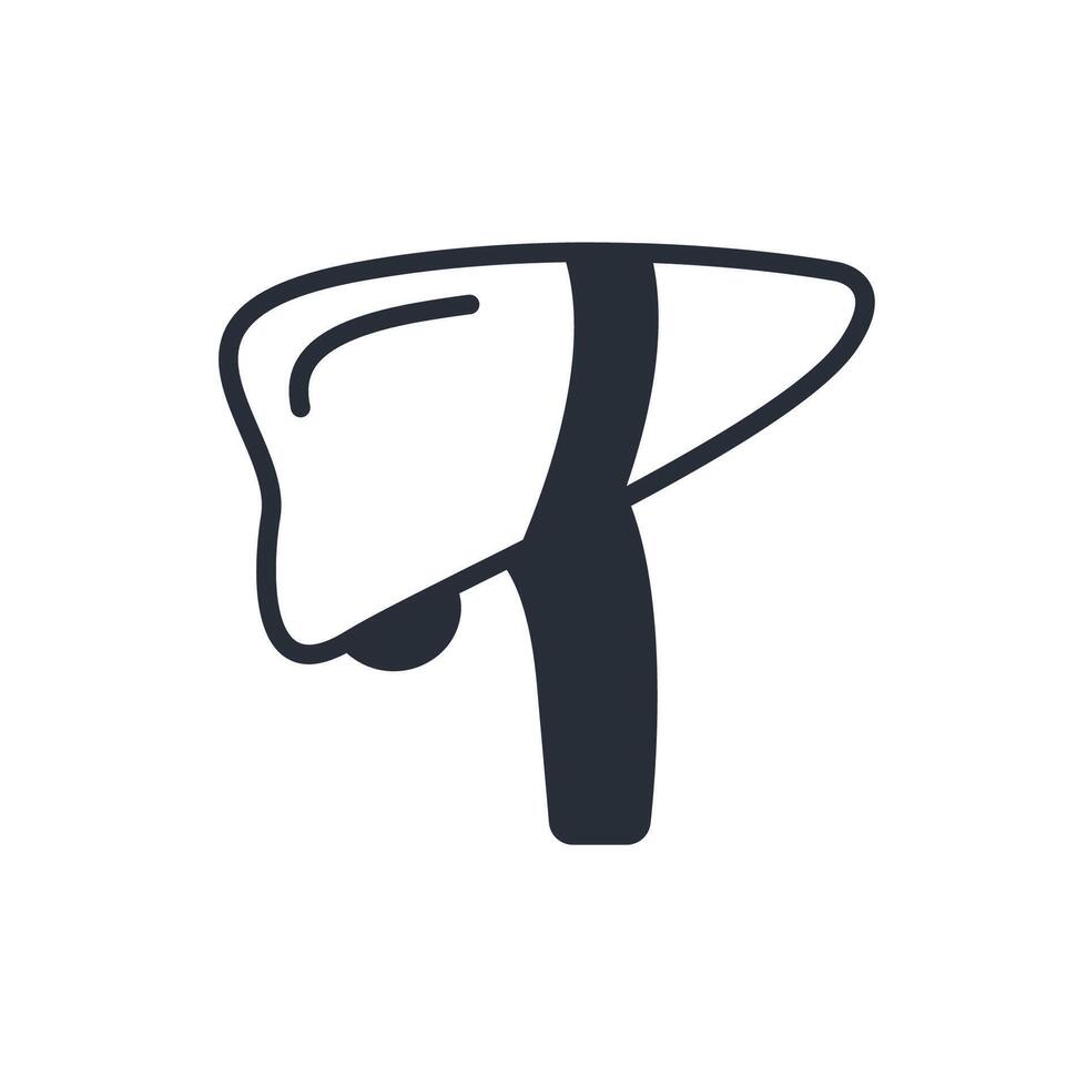 liver icon. Editable stroke.linear style sign for use web design,logo.Symbol illustration. vector