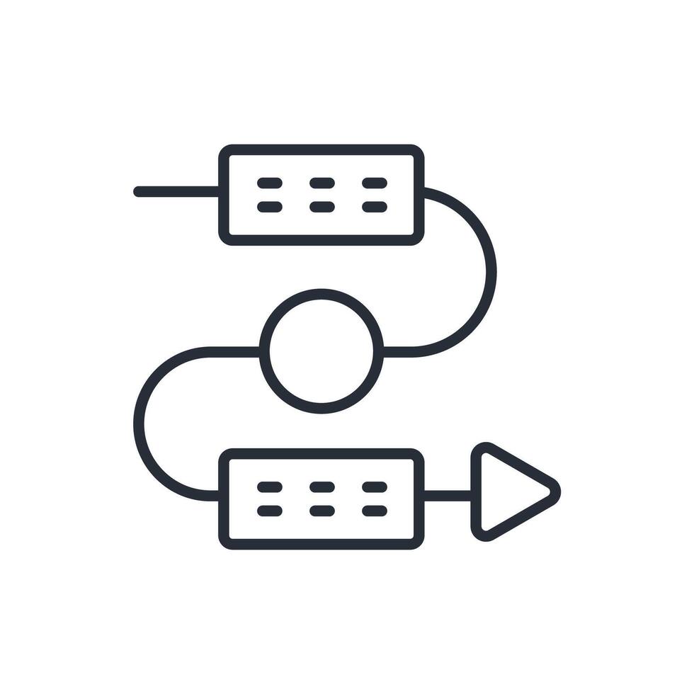 Workflow icon.Editable stroke.linear style sign for use web design,logo.Symbol illustration. vector