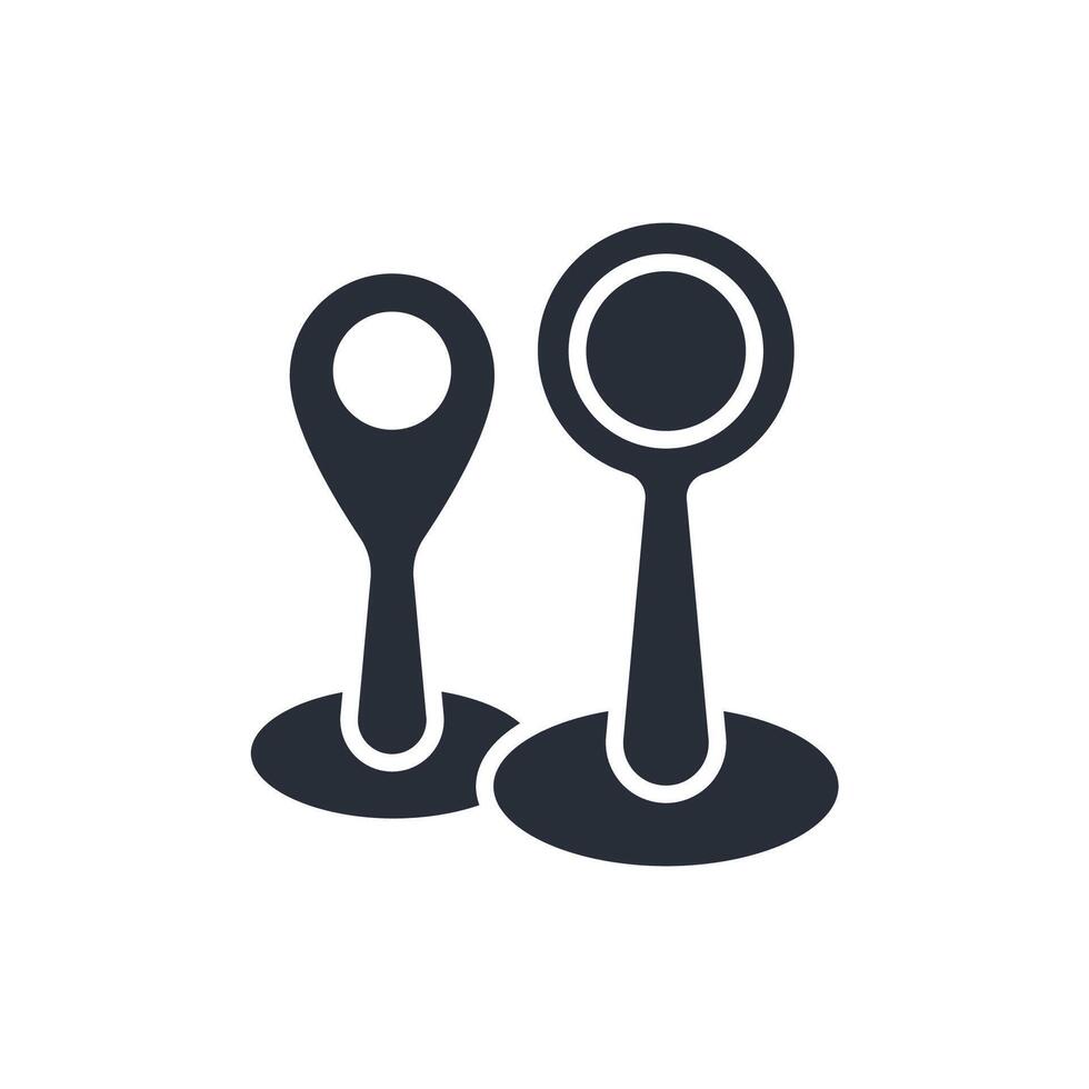 pin maker flat icons vector