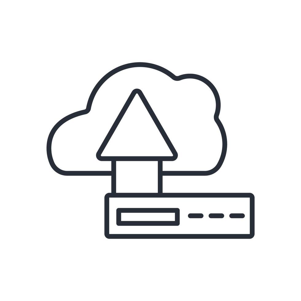 hosting icon.Editable stroke.linear style sign for use web design,logo.Symbol illustration. vector