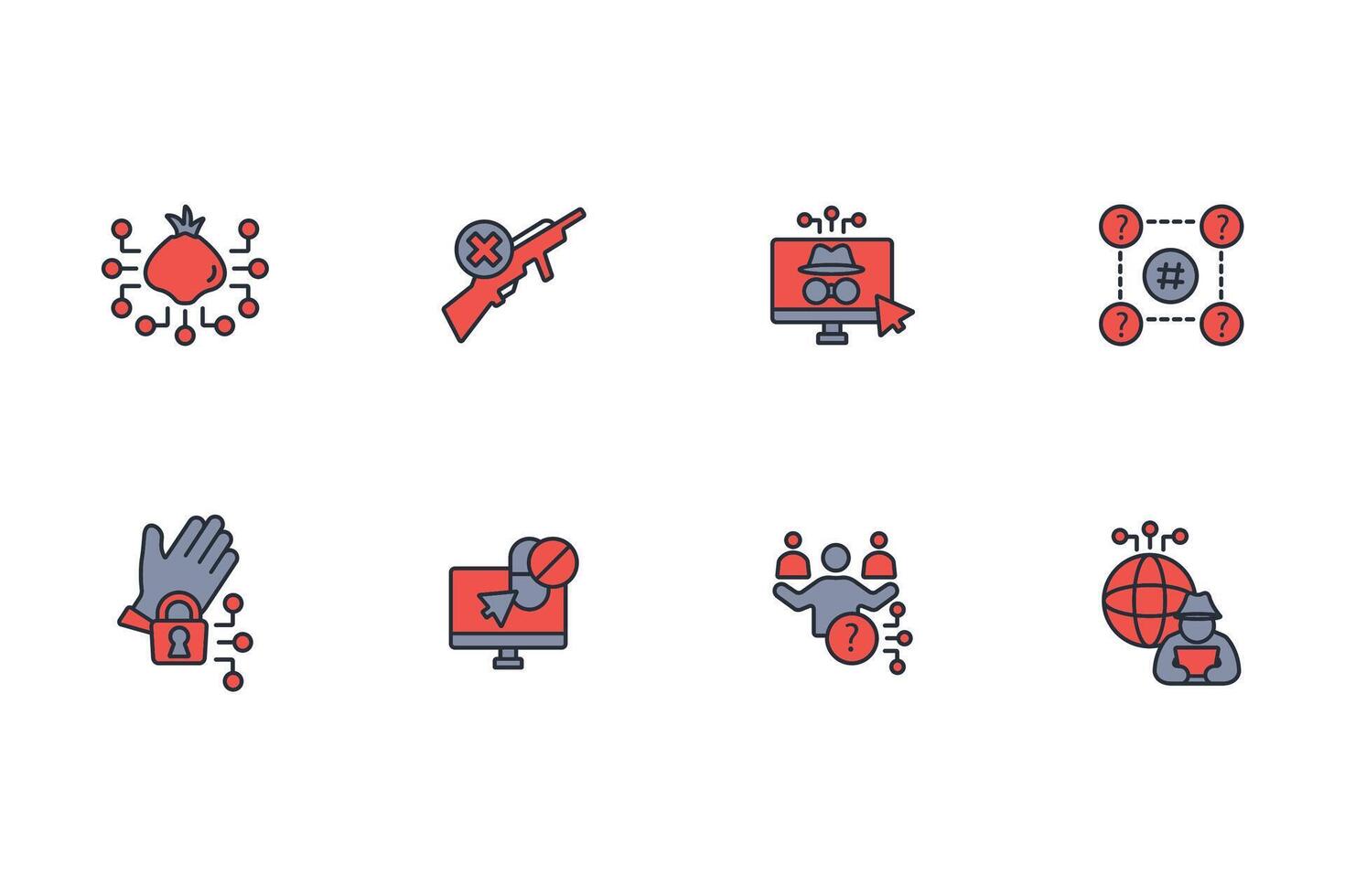 Dark web icon colours vector