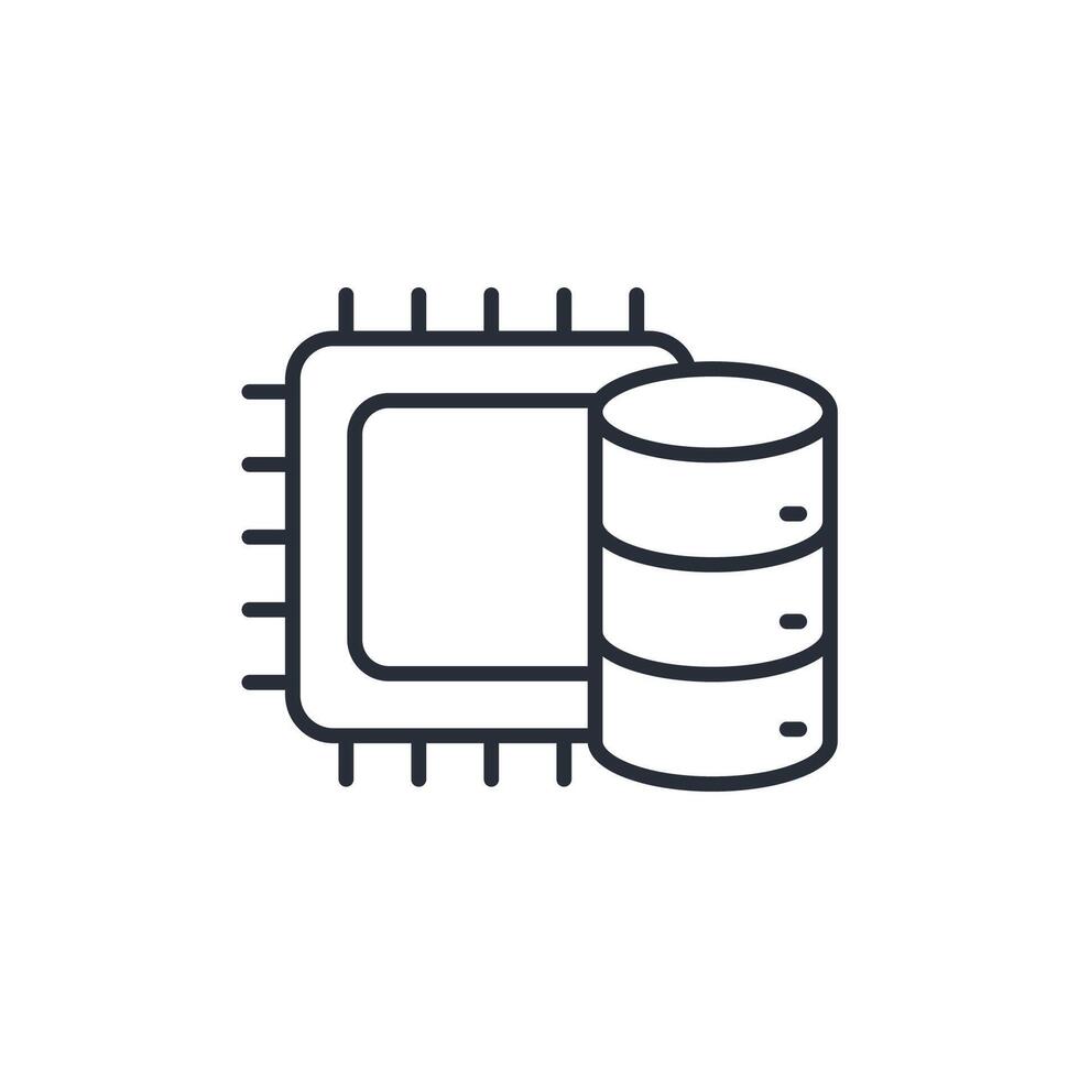 machine learning icon.Editable stroke.linear style sign for use web design,logo.Symbol illustration. vector