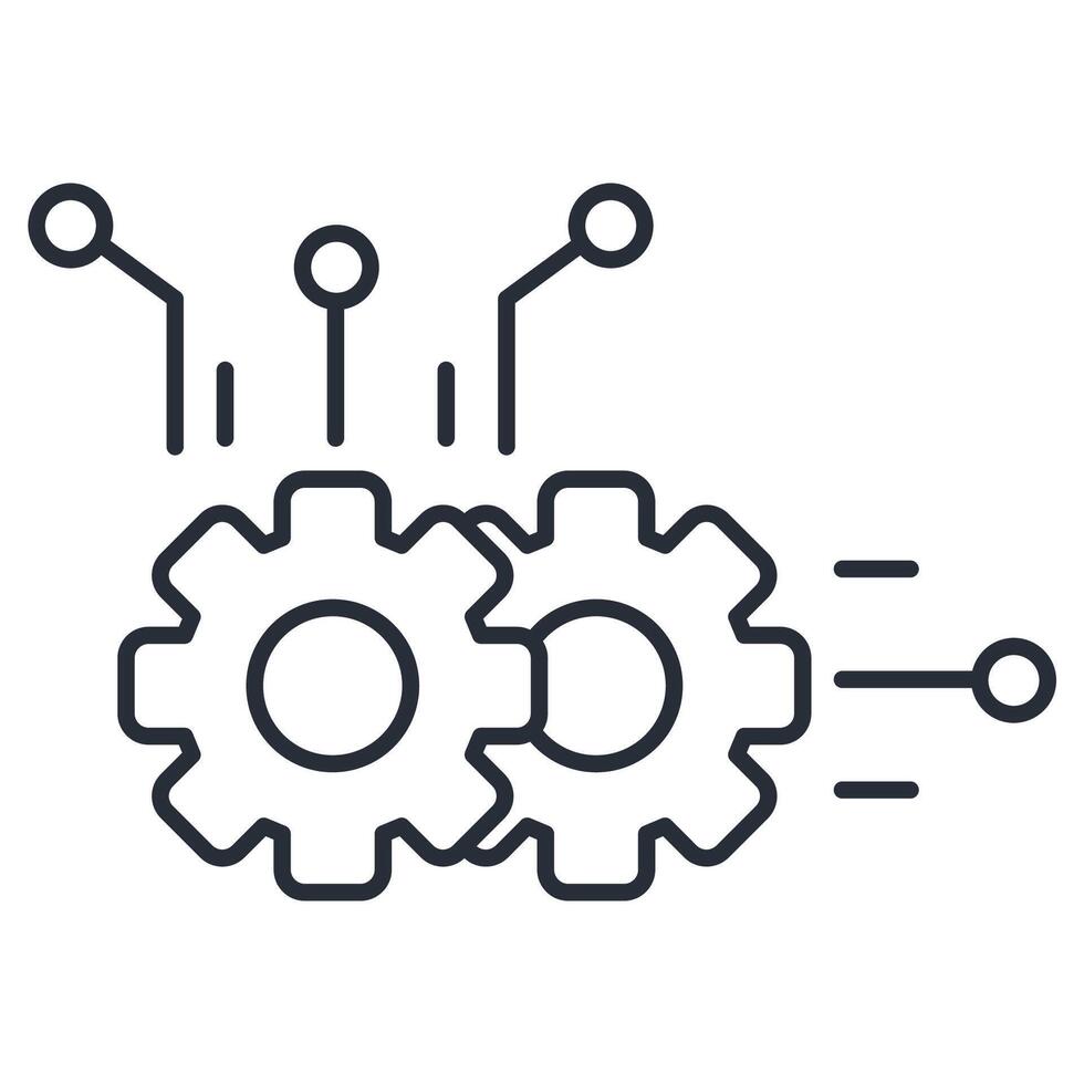 Algorithm icon.Editable stroke.linear style sign for use web design,logo.Symbol illustration. vector