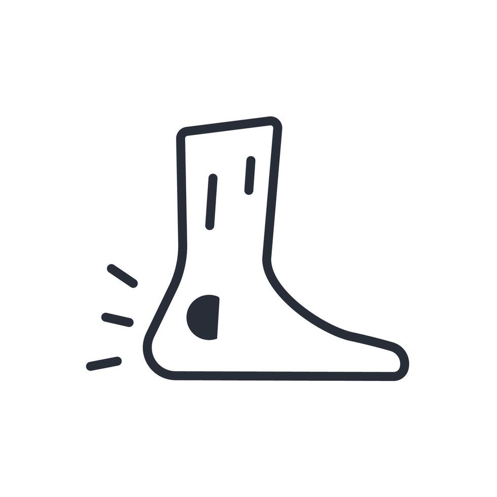 foot icon. Editable stroke.linear style sign for use web design,logo.Symbol illustration. vector