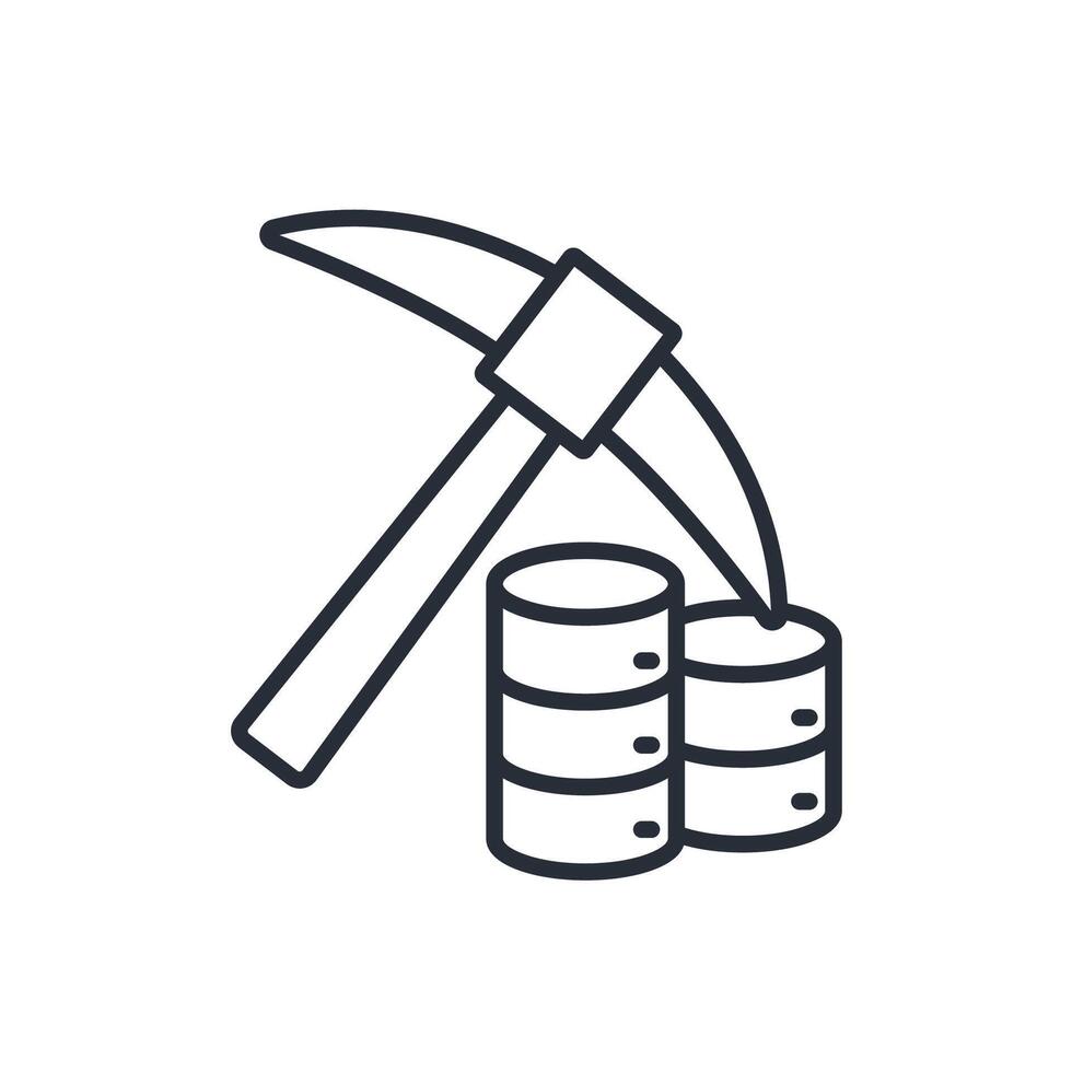 data mining icon.Editable stroke.linear style sign for use web design,logo.Symbol illustration. vector