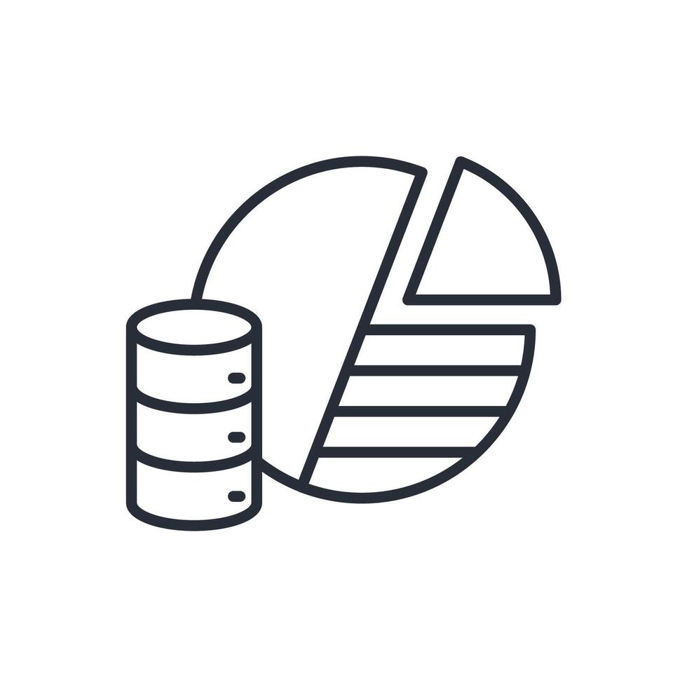 Pie Chart icon.Editable stroke.linear style sign for use web design,logo.Symbol illustration. vector