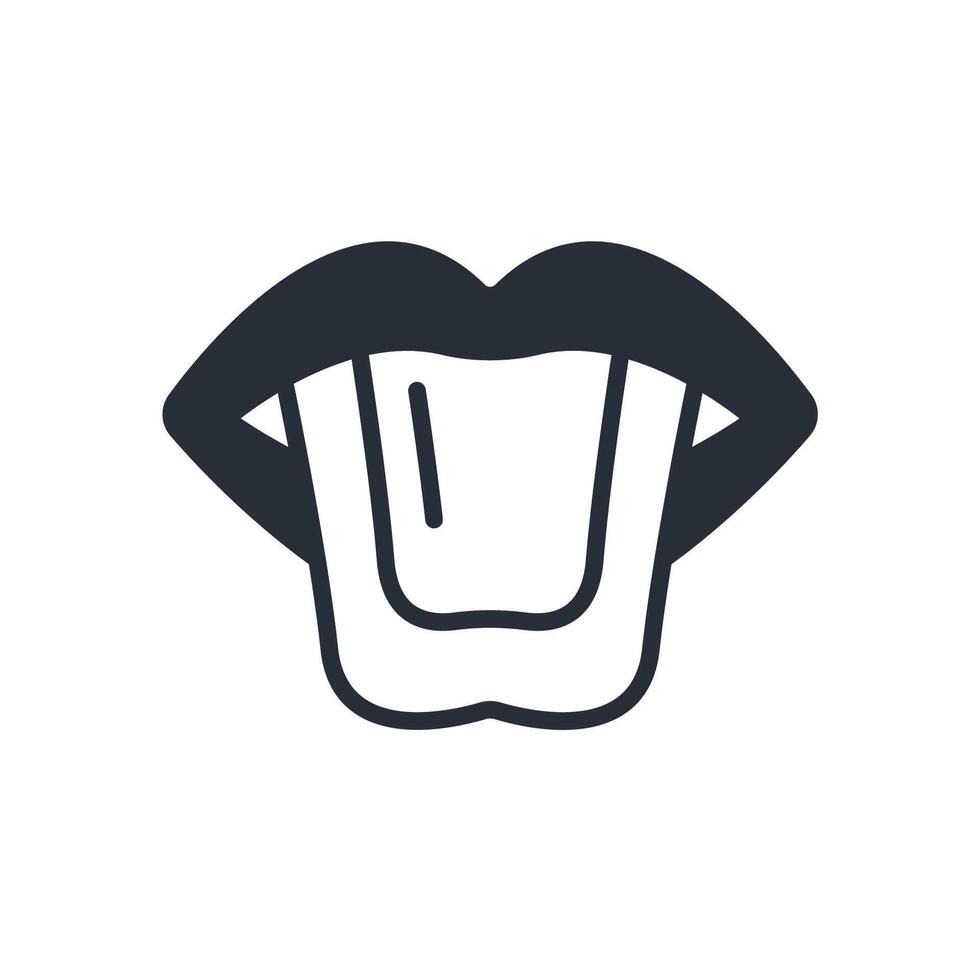 mouth icon. Editable stroke.linear style sign for use web design,logo.Symbol illustration. vector