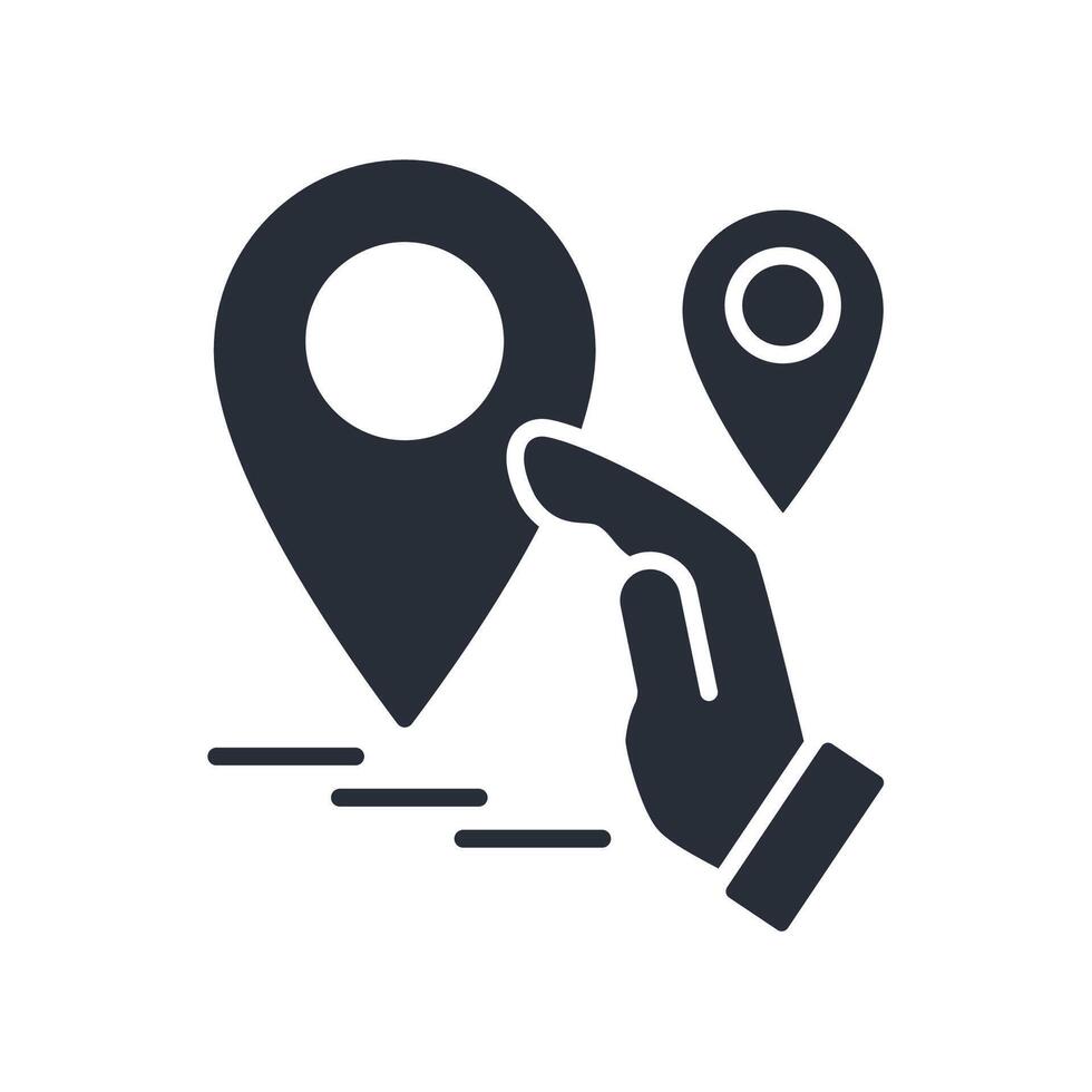 map point flat icons vector