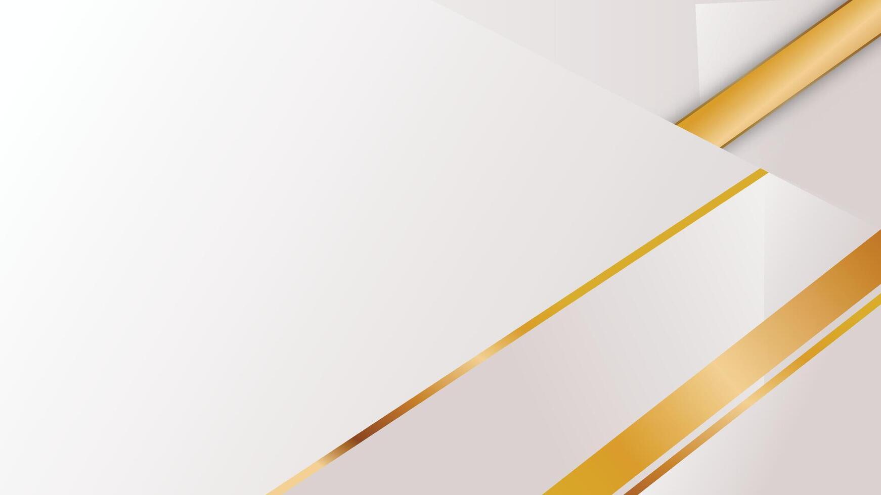 Luxury White and Gold Abstract Geometric Background vector