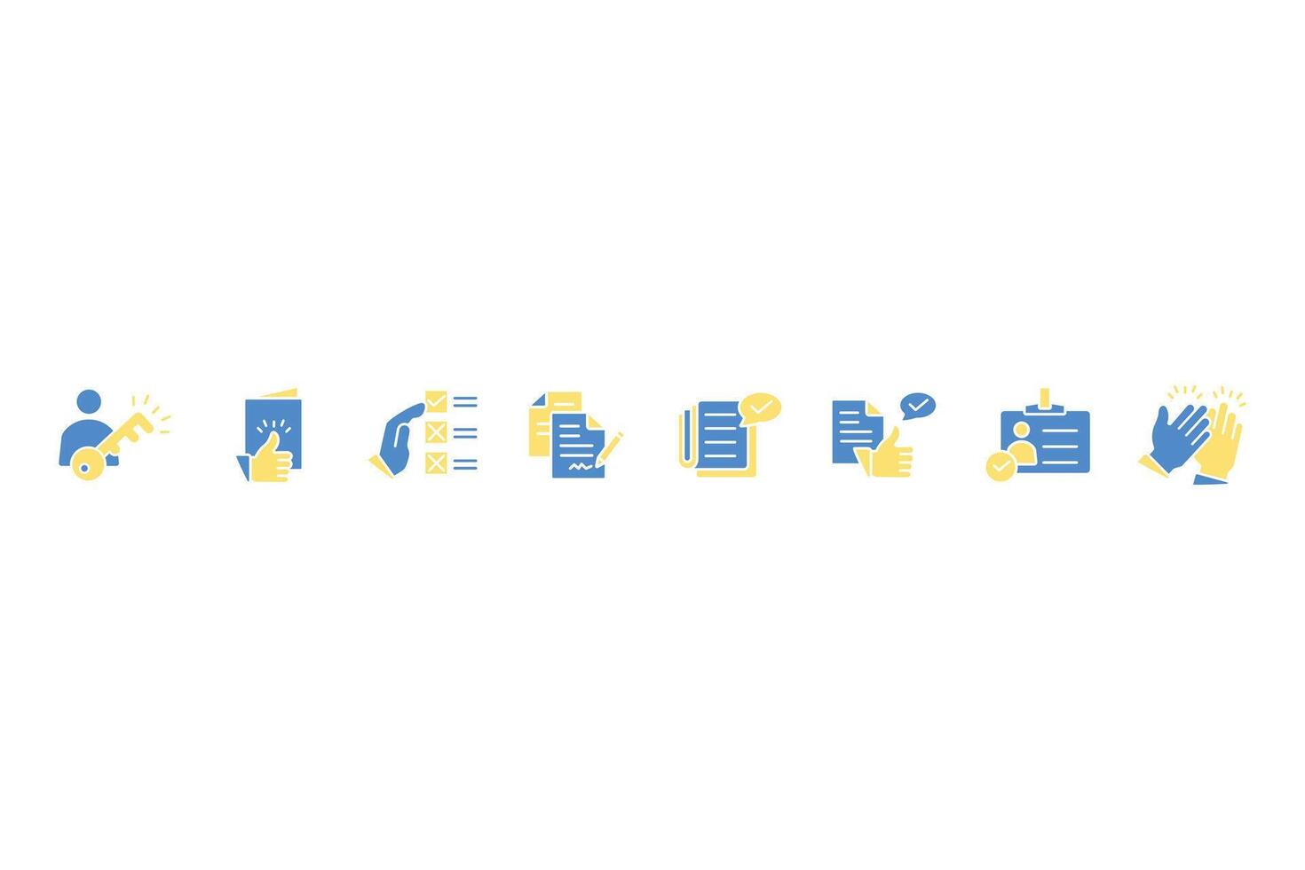 Approval icon set. Editable stroke.linear style sign for use web design,logo.Symbol illustration vector
