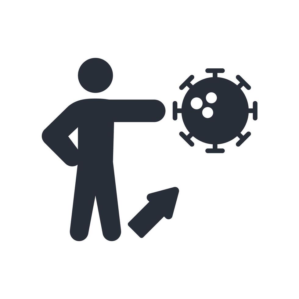 infection flat icon vector