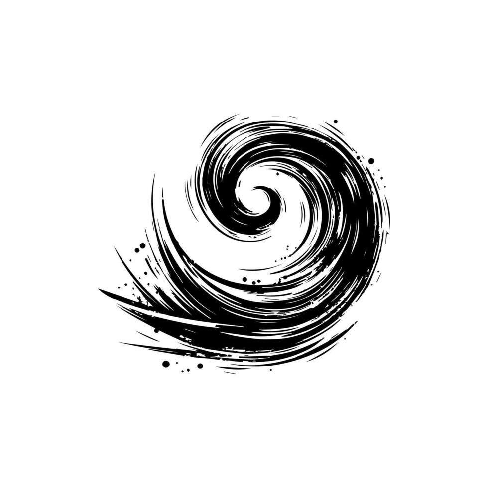 Brush strokes with various unique shapes on a white background vector