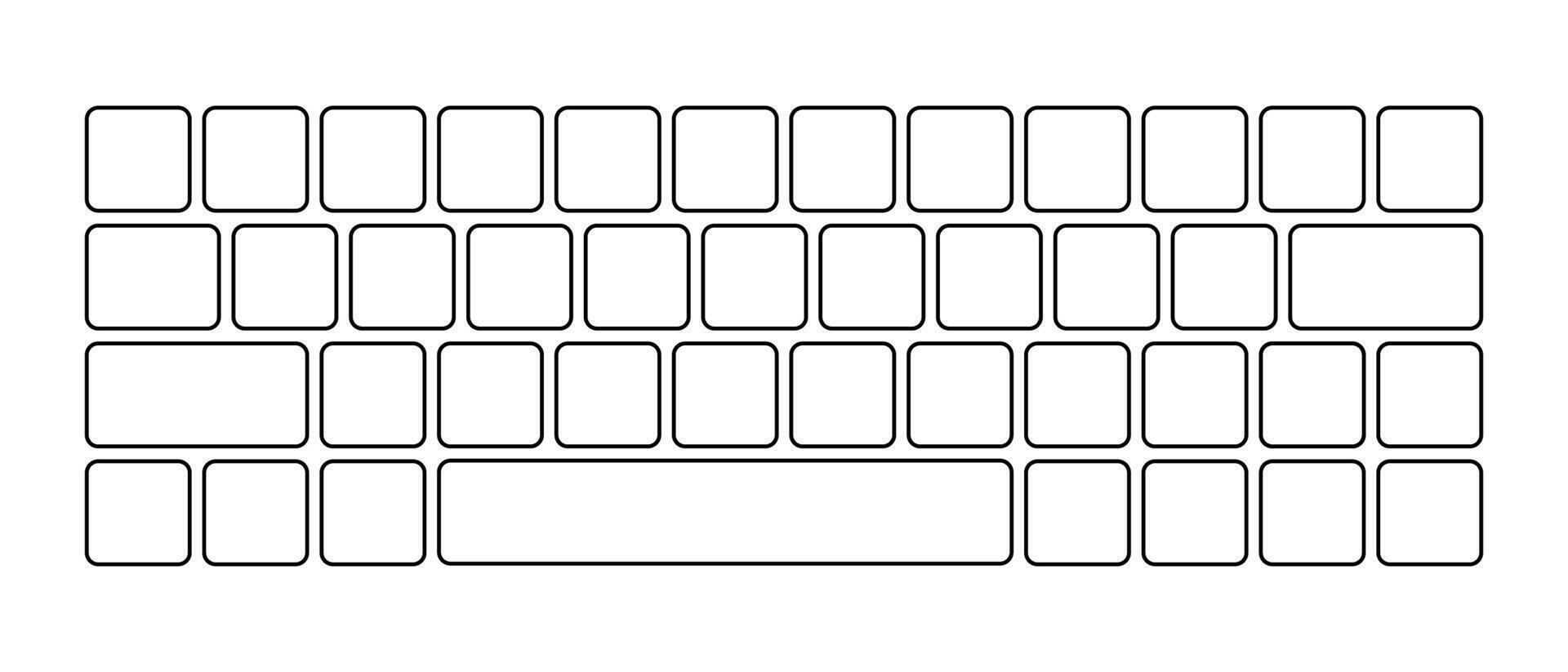 Computer keyboard button layout template for graphic use Modern computer keyboard. illustration vector