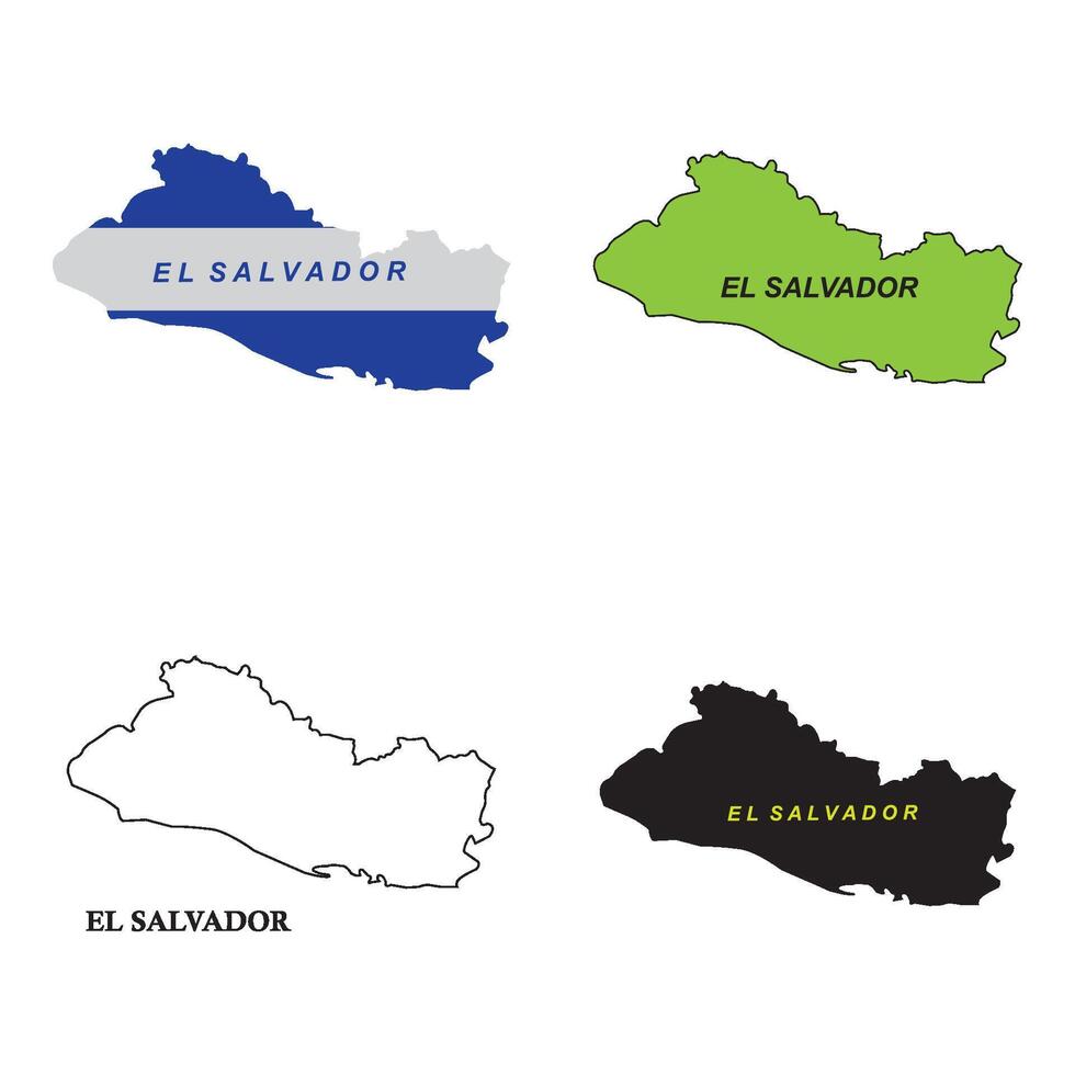 El Salvador map icon vector