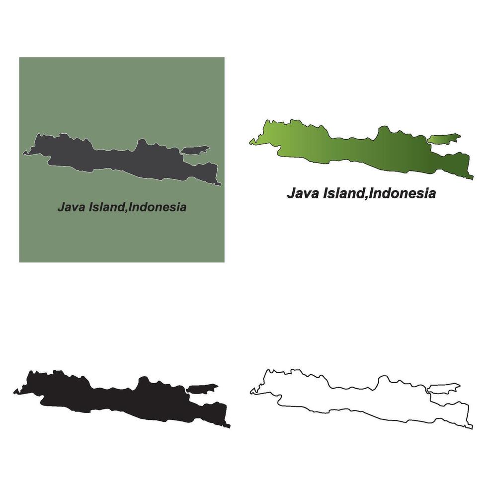 Map of Java Island design vector