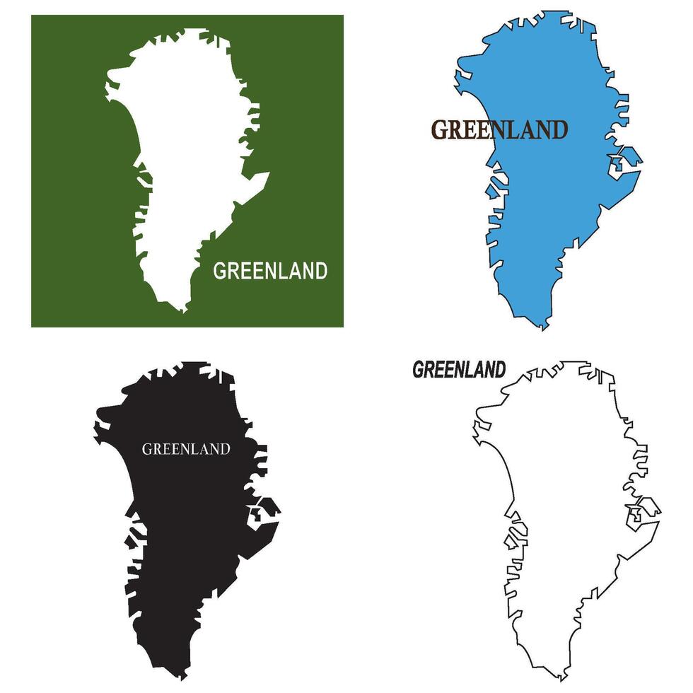 Greenland map icon vector