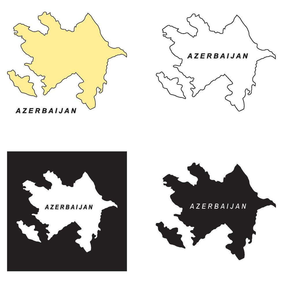 Azerbaijan map icon vector