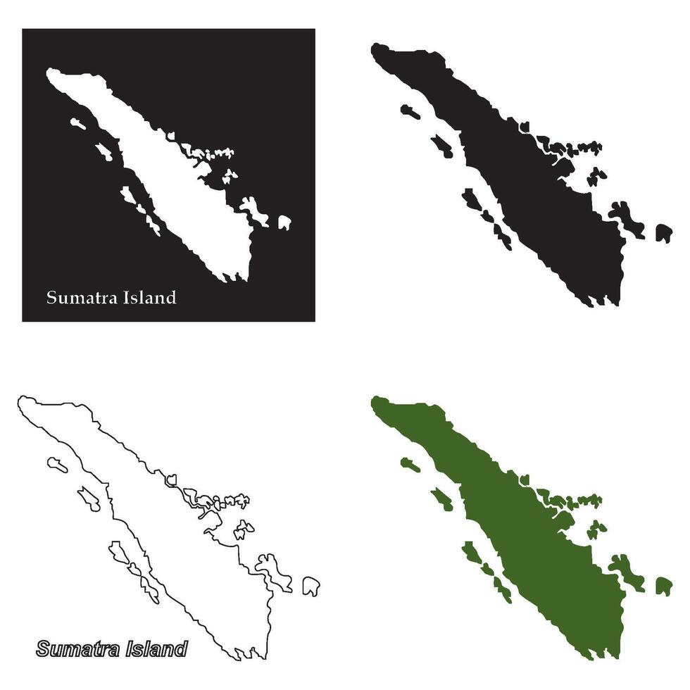 Map of Sumatra Island design vector
