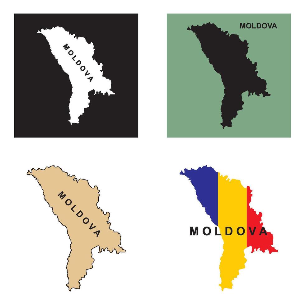 Moldova map icon design vector