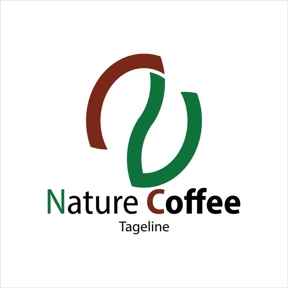 Coffee Nature Logo Design Simple Minimalist Concept vector