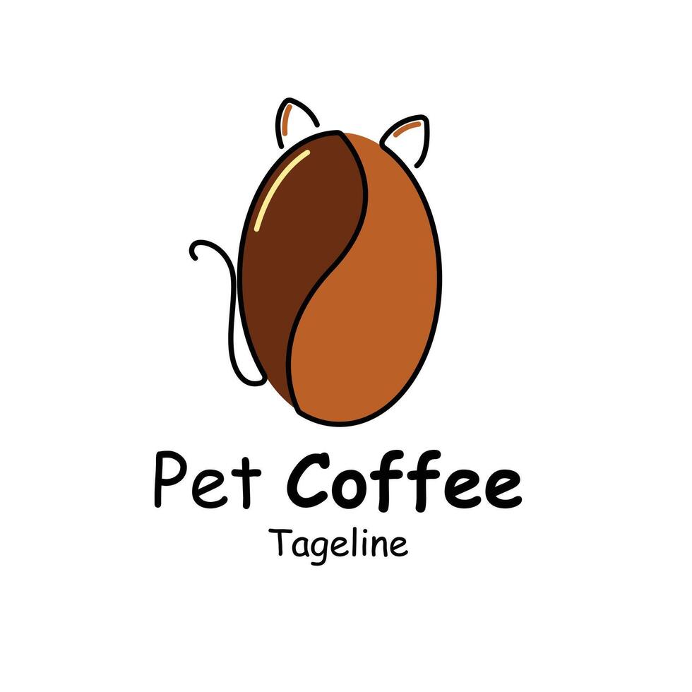 Coffee Pet Bean Design vector