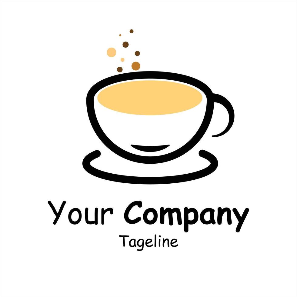 Coffee Cup Logo Design from Calm Hot Coffee vector