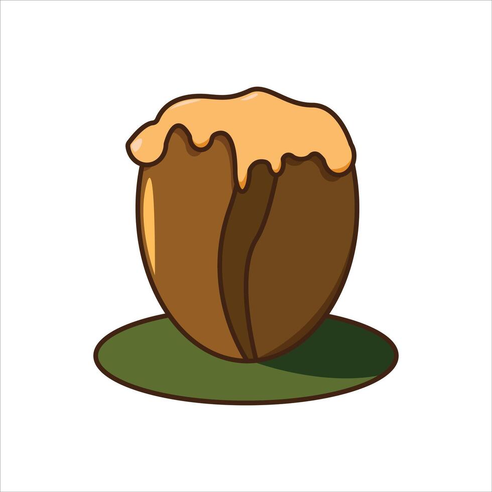 Melt Coffee Beans Logo Design vector