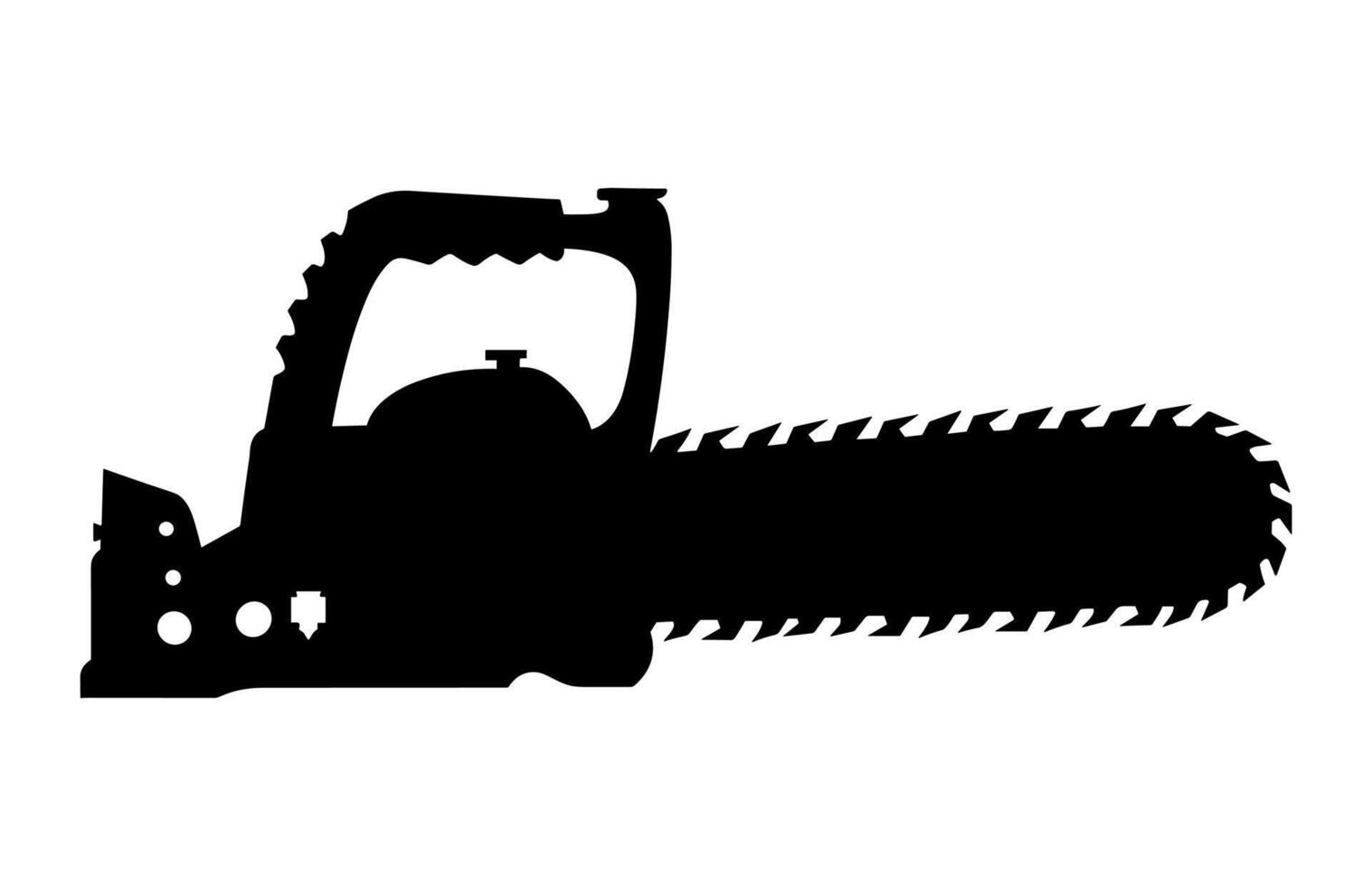 Chain Saw Silhouette isolated on a white background vector