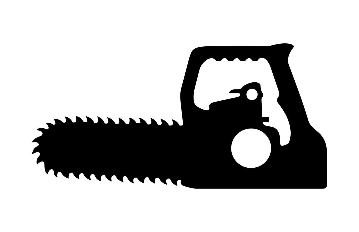 Chainsaw Silhouette Clipart vector