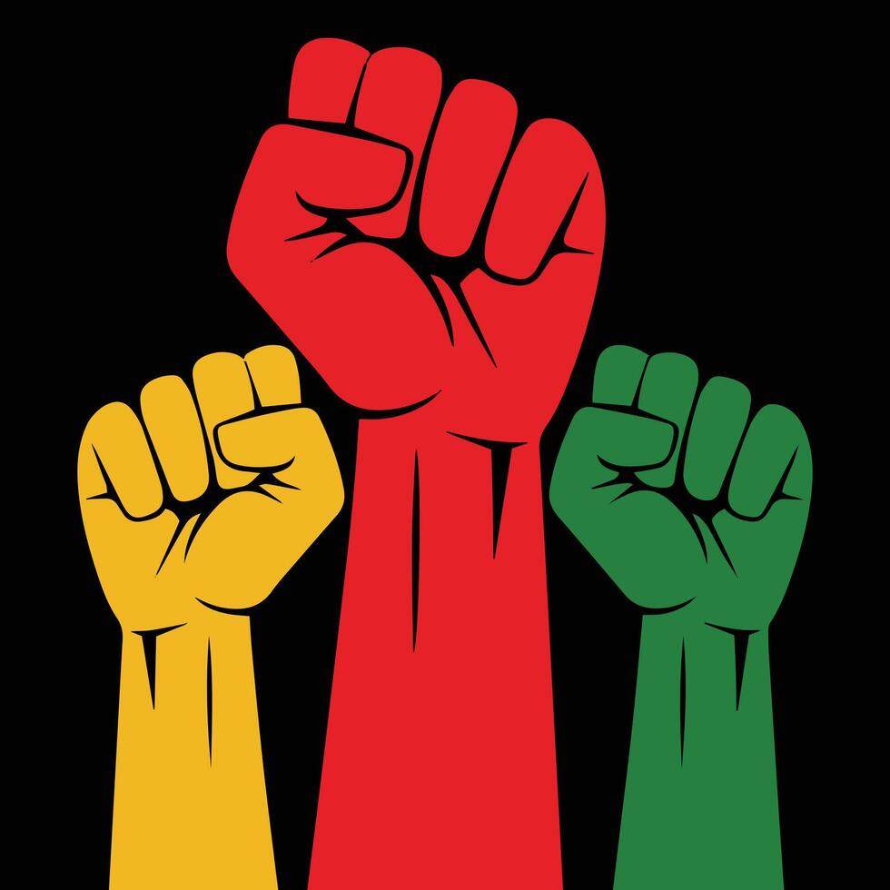 Black Power Fist Symbol, Resistance, Justice, and Freedom vector