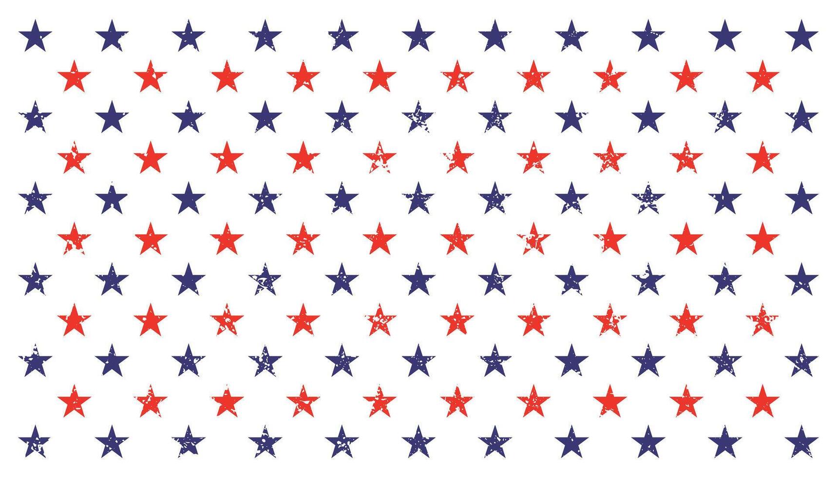 Red And Blue Grunge Stars Pattern vector