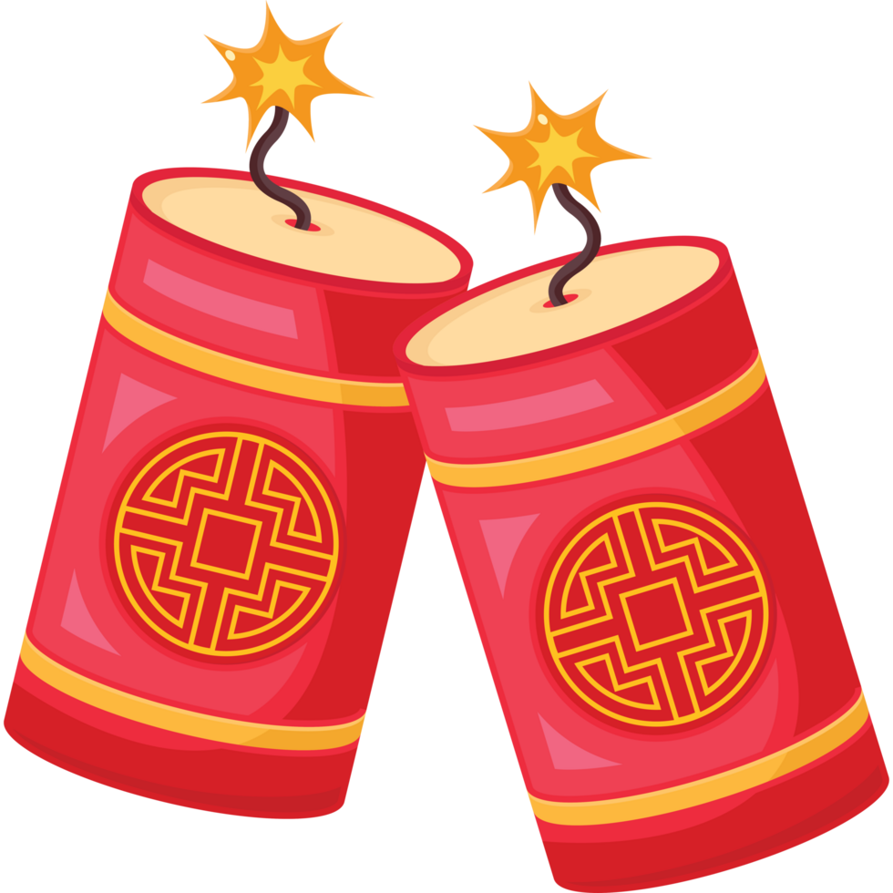 red chinese newyear firecracker png