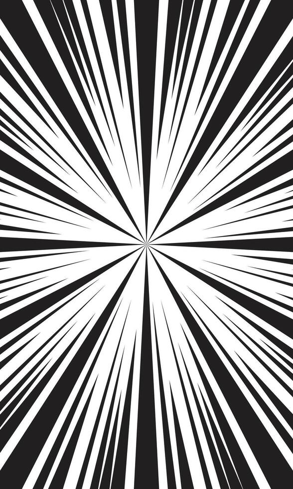 Abstract black and white radial lines comic wallpaper vector