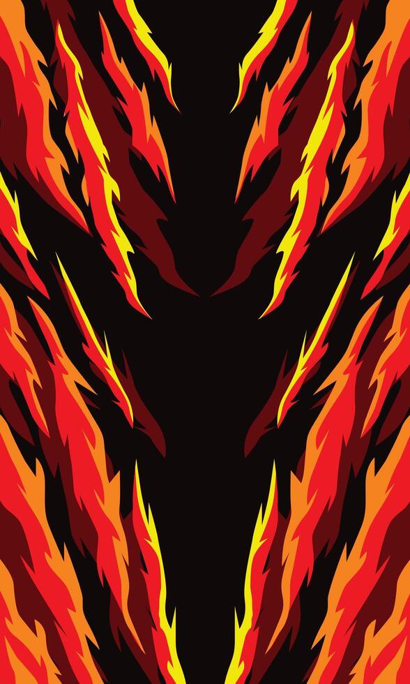 Burning fire background for sublimation jersey vector