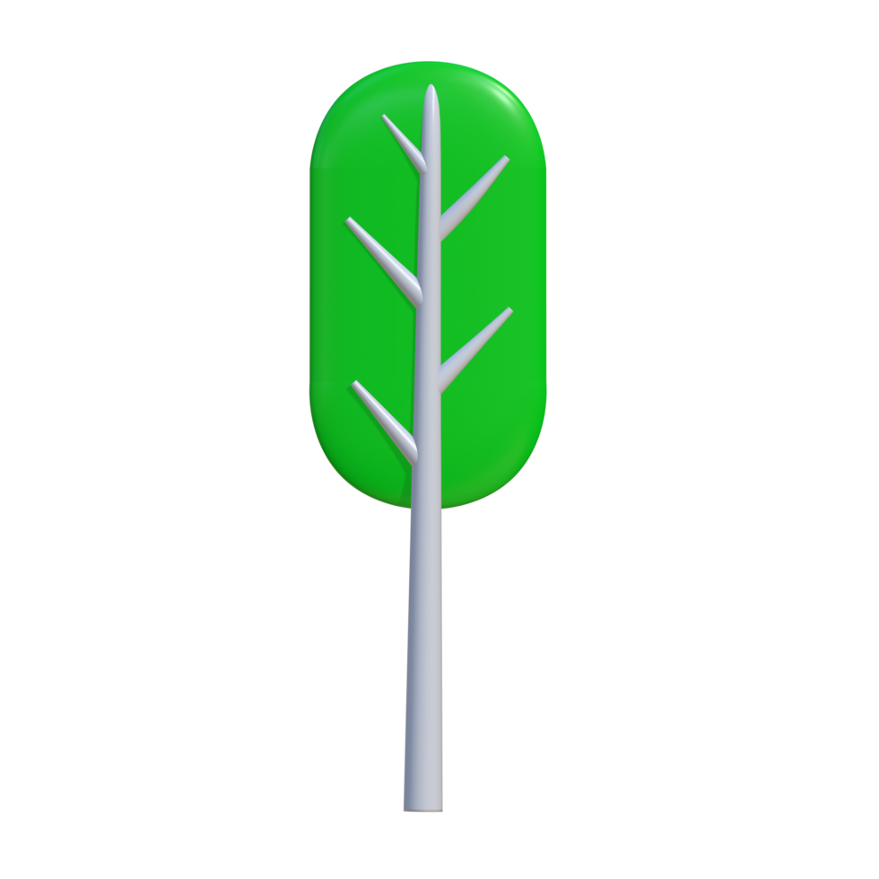 Simple 3d illustration of a tree. Suitable for presentation and advertising media png