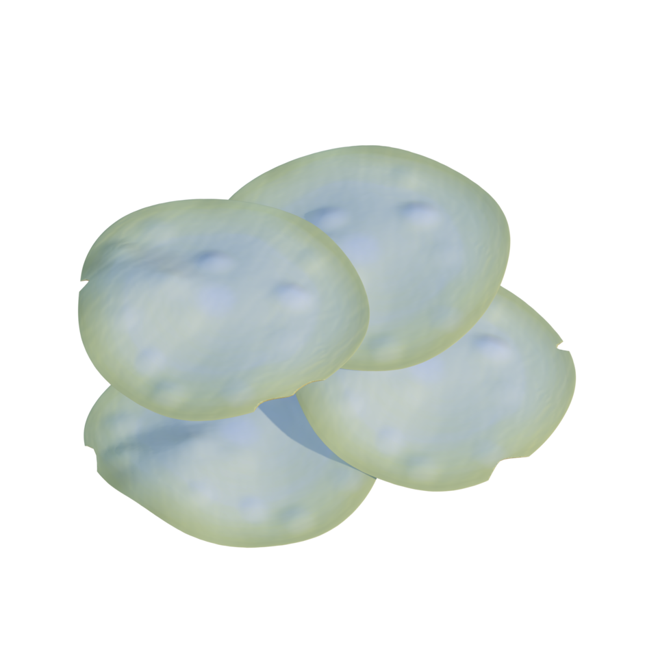 3d illustration of cassava chips, a typical Indonesian snack. Suitable for use as advertising media in the culinary field png