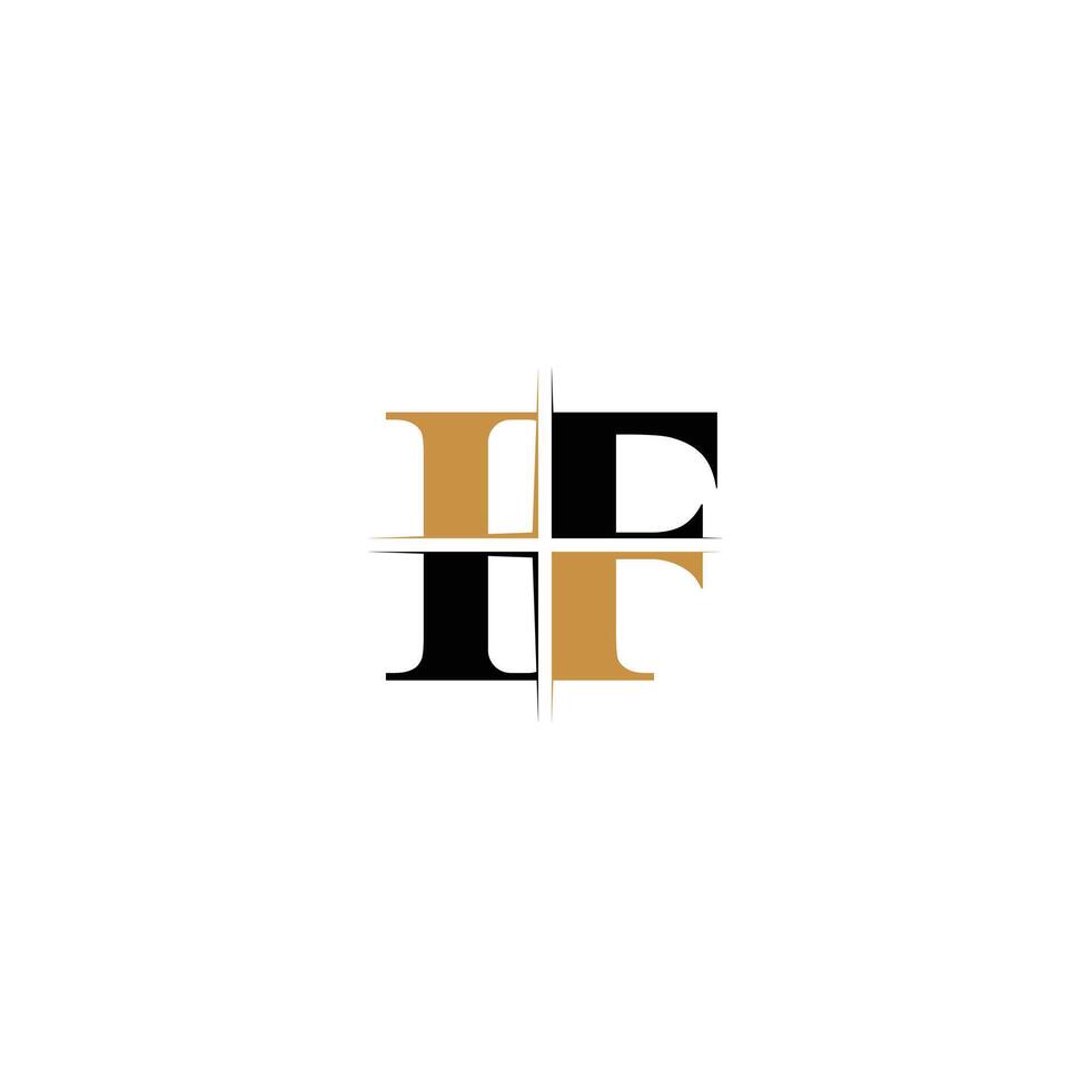 Minimalist IF FI Lettermark Logo for Business Identity vector