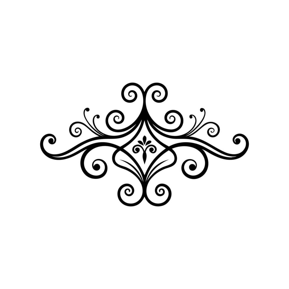 An elegant black and white illustration showcasing swirling patterns, emphasizing fluidity and artistic expression decorative flat illustration. vector